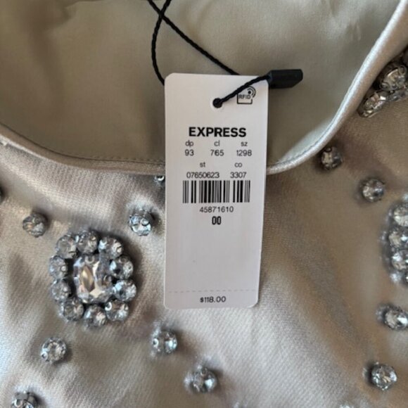 High Waisted Metallic Embellished Mini Skirt - Picture 6 of 6